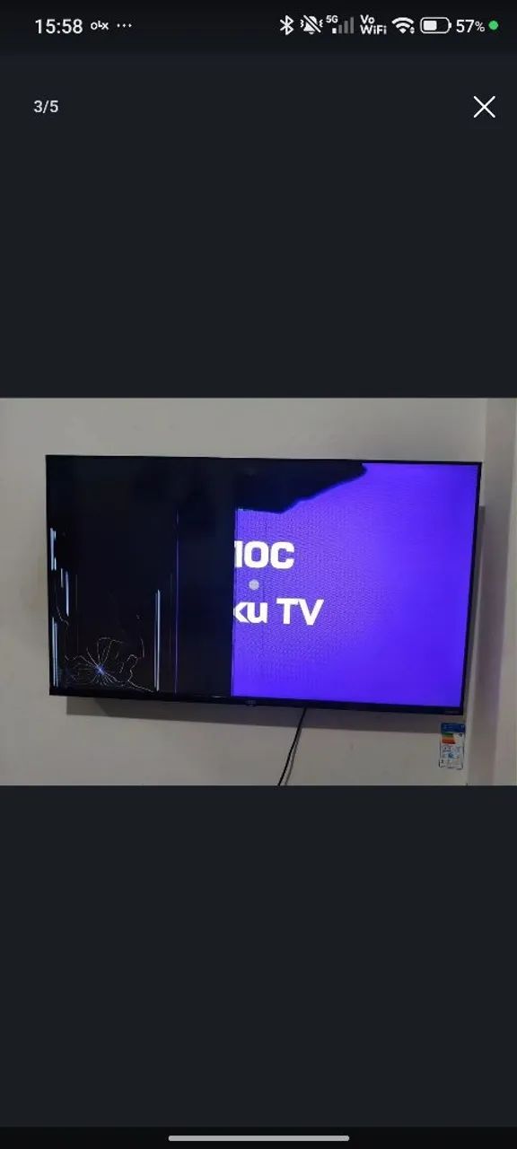 TV ROKU NOVA COM DEFEITO - Foto 3