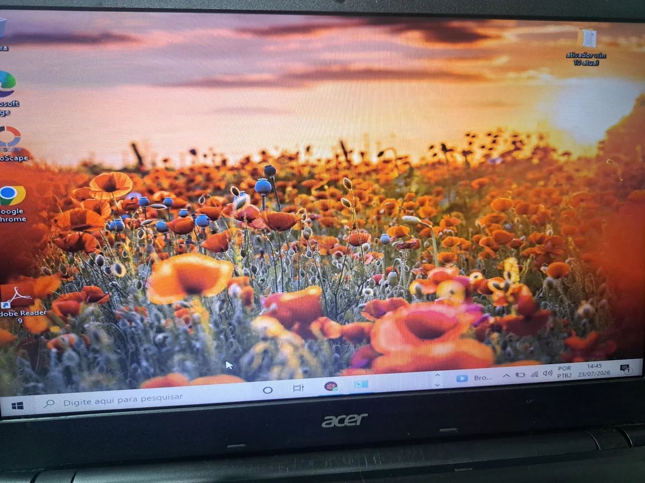 Notebook acer core i5 com ssd 