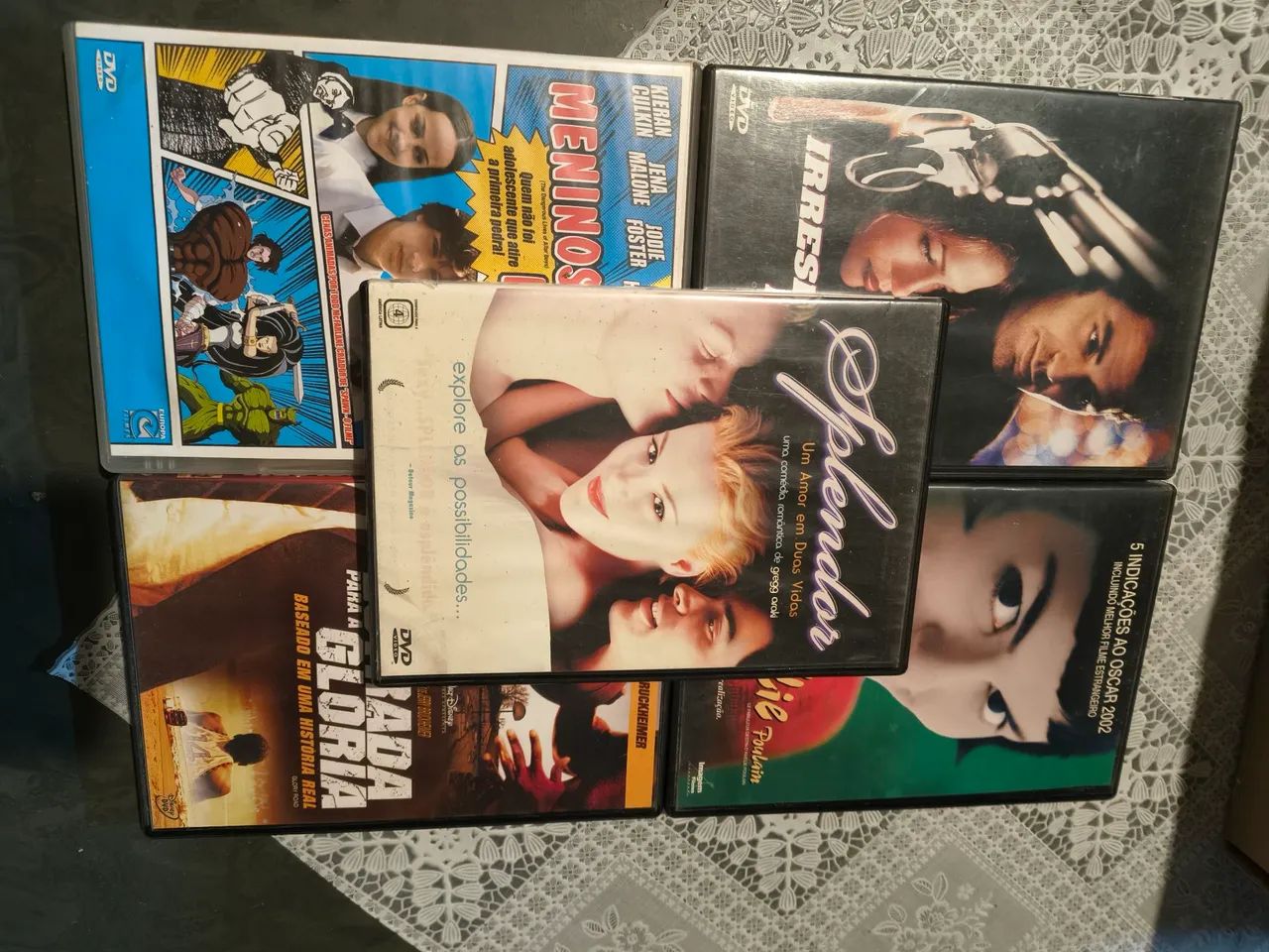 5 filmes em dvd Midia 