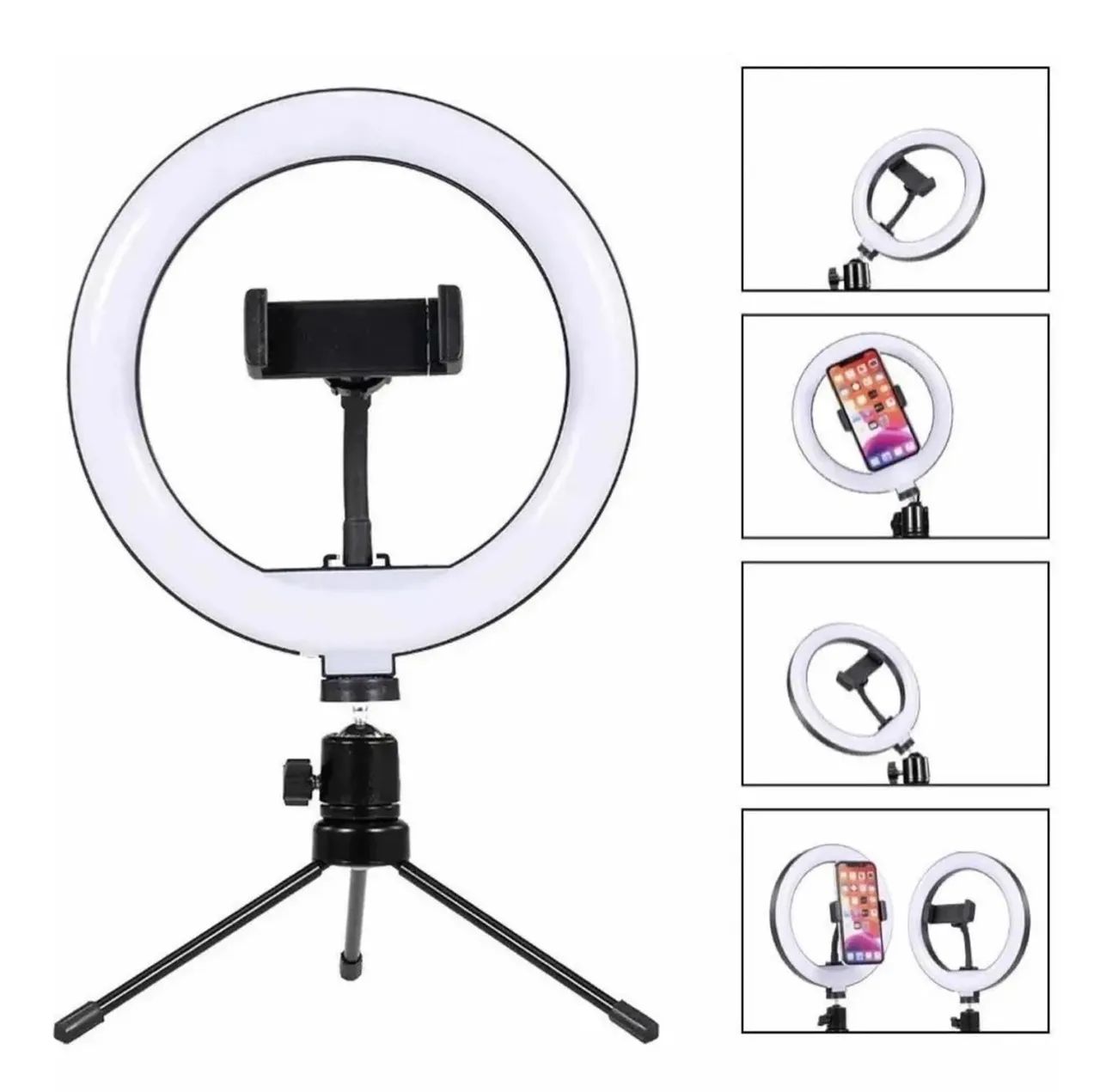 Ring Light de Mesa 8 Polegadas 20cm Com Tripé - Foto 4