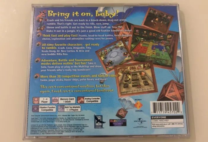 Crash Bash Ps1 Original Americano Completo - Foto 2