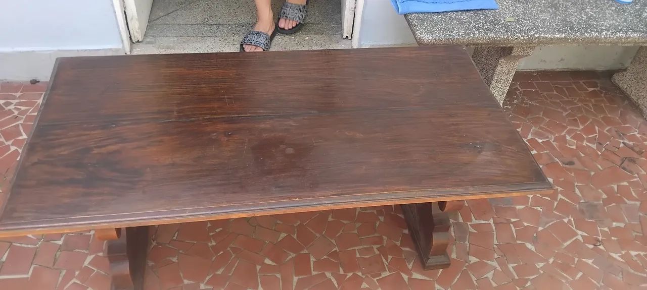 Mesa madeira maciça  raridade - Foto 4