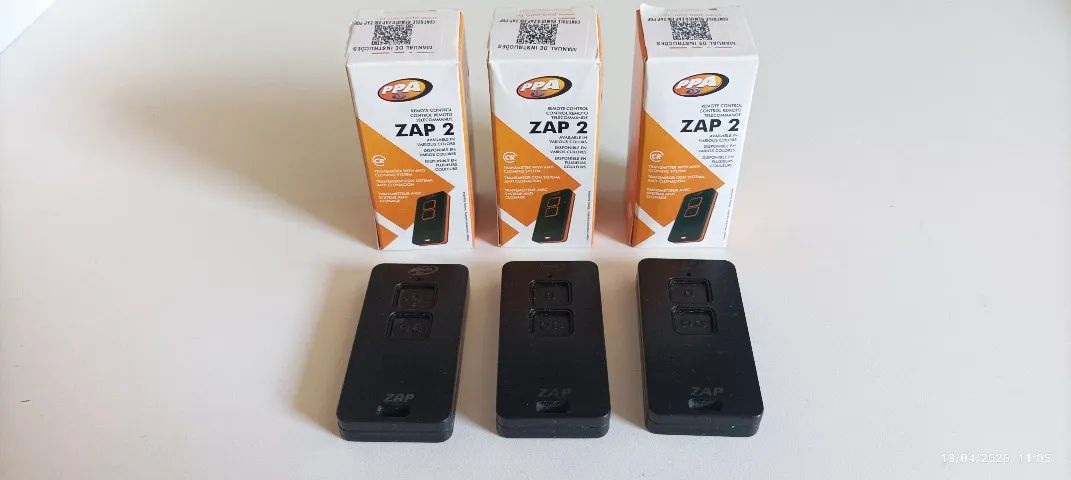 Kit 3 Controles Remoto Ppa Zap Portão Alarme Cerca Elétrica 433mhz Cor Preto/preto - Foto 3