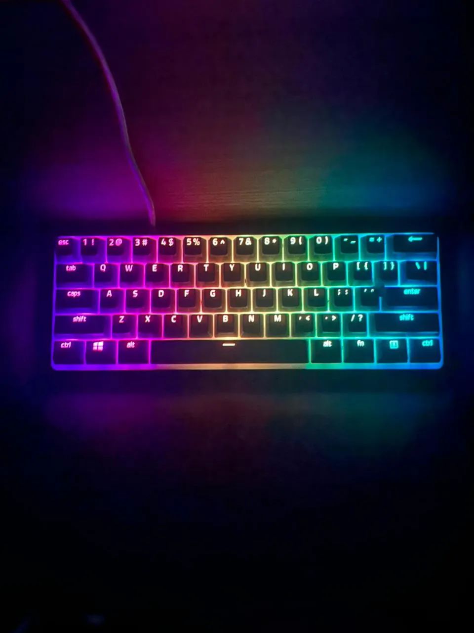 Teclado Gamer Razer Huntsman Mini 60% - Switch óptico roxo - Foto 2