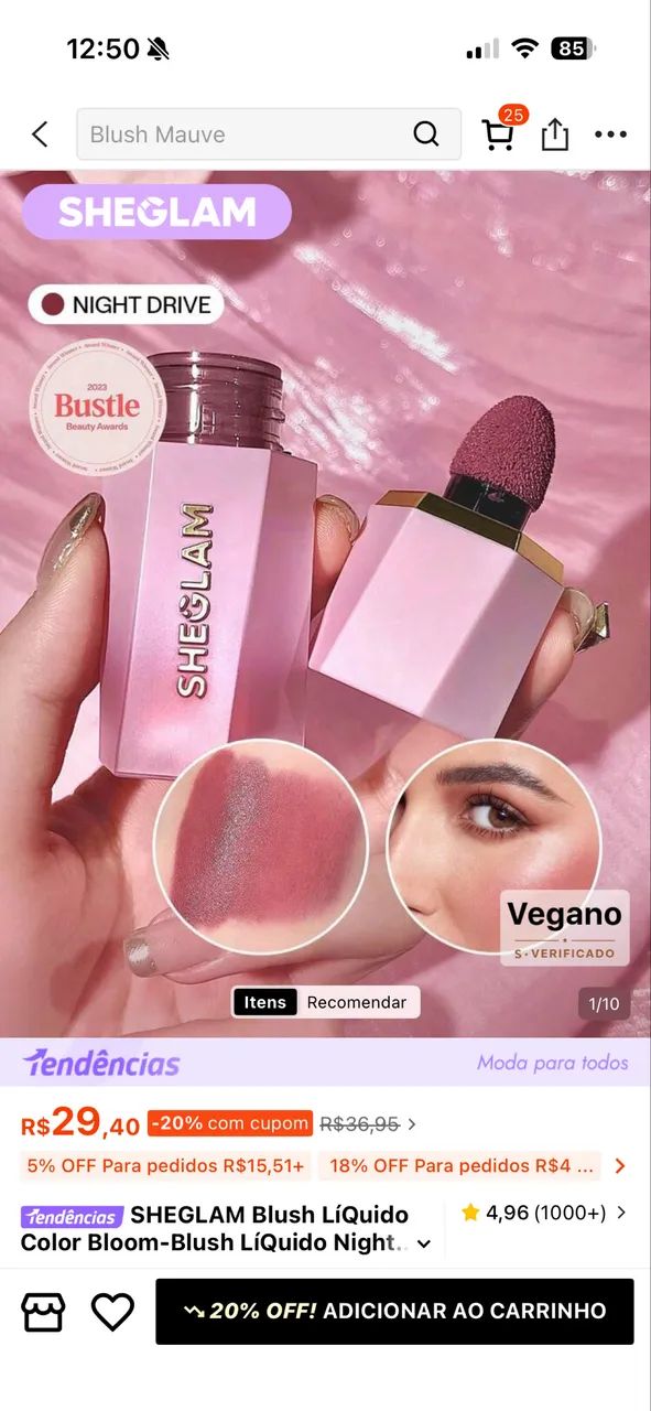 Blush líquido sheglam