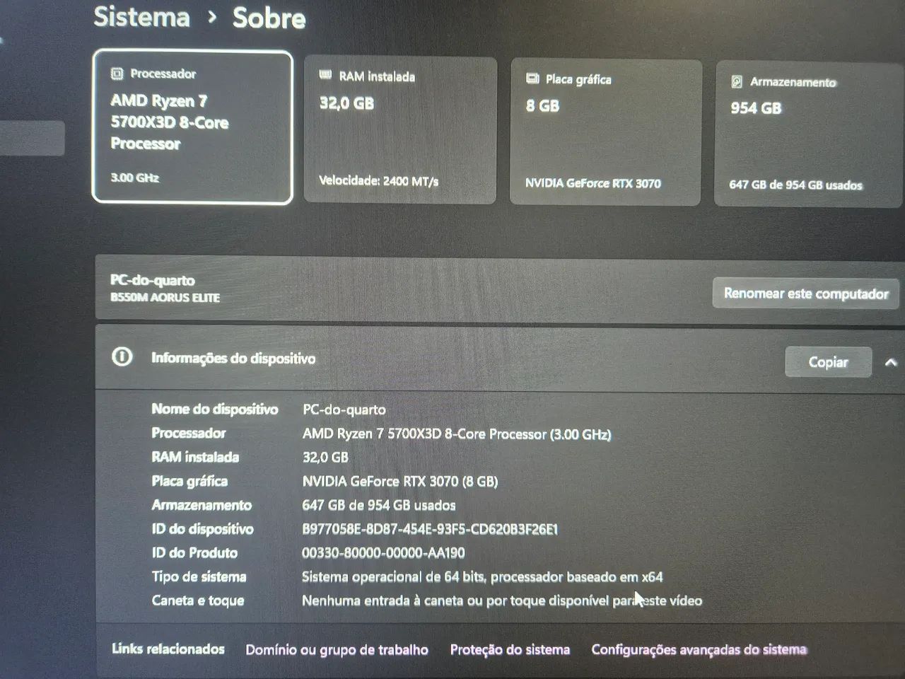 Computador ryzen 5700x3d + 32gb ram + 3070 8gb - Foto 3
