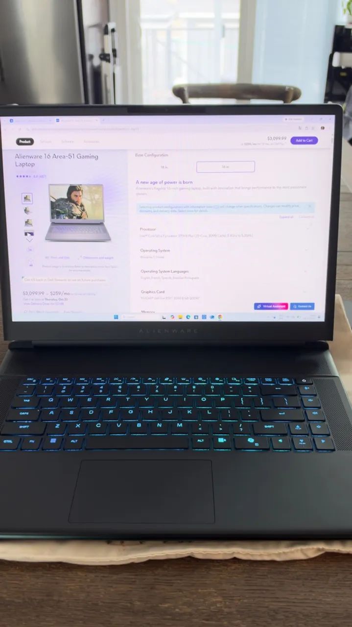 Notebook gamer Alienware área 51 - 16 polegadas