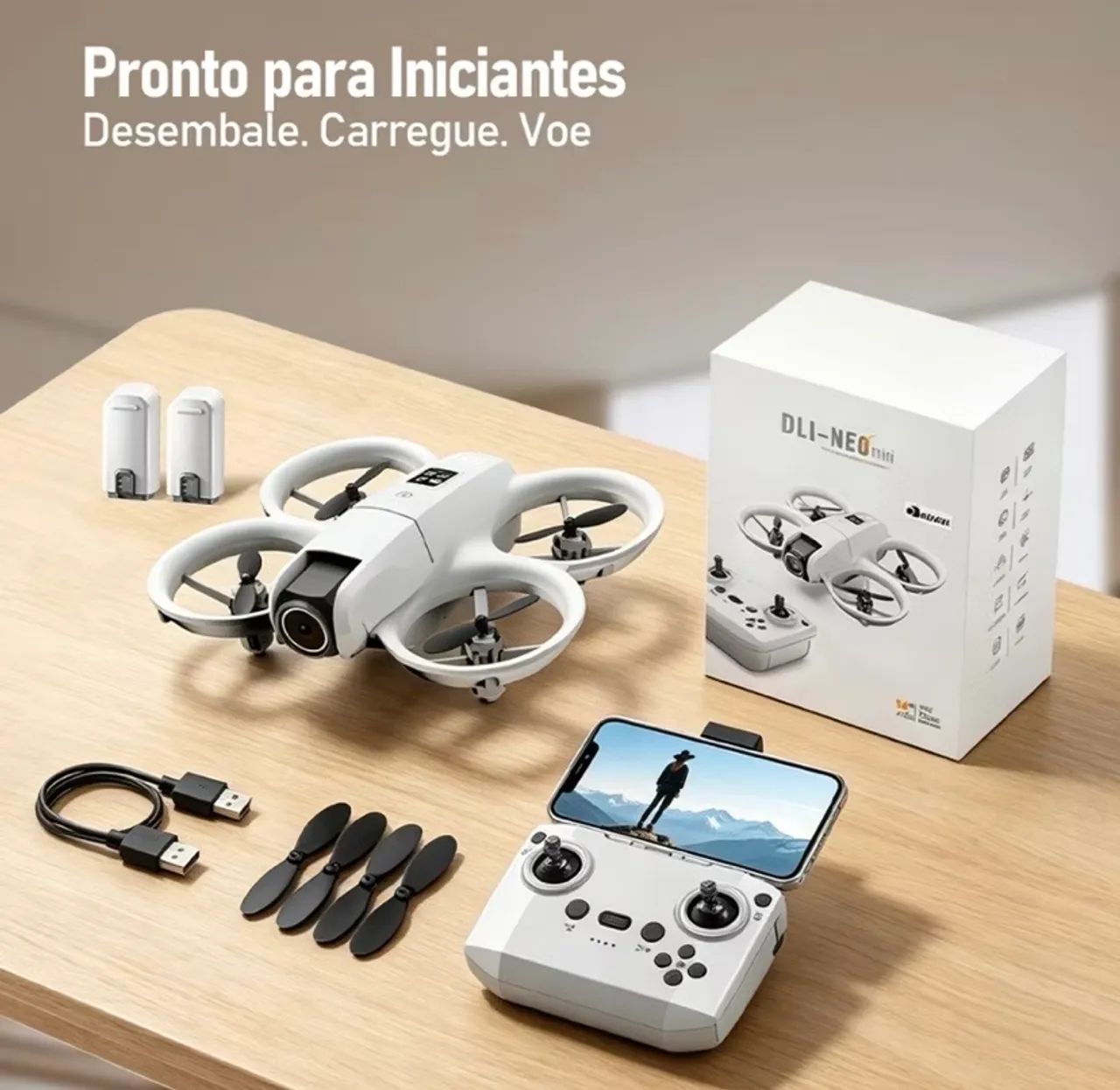 Mini Drone Neo 4K Profissional Câmera Dupla FPV WiFi - Foto 2