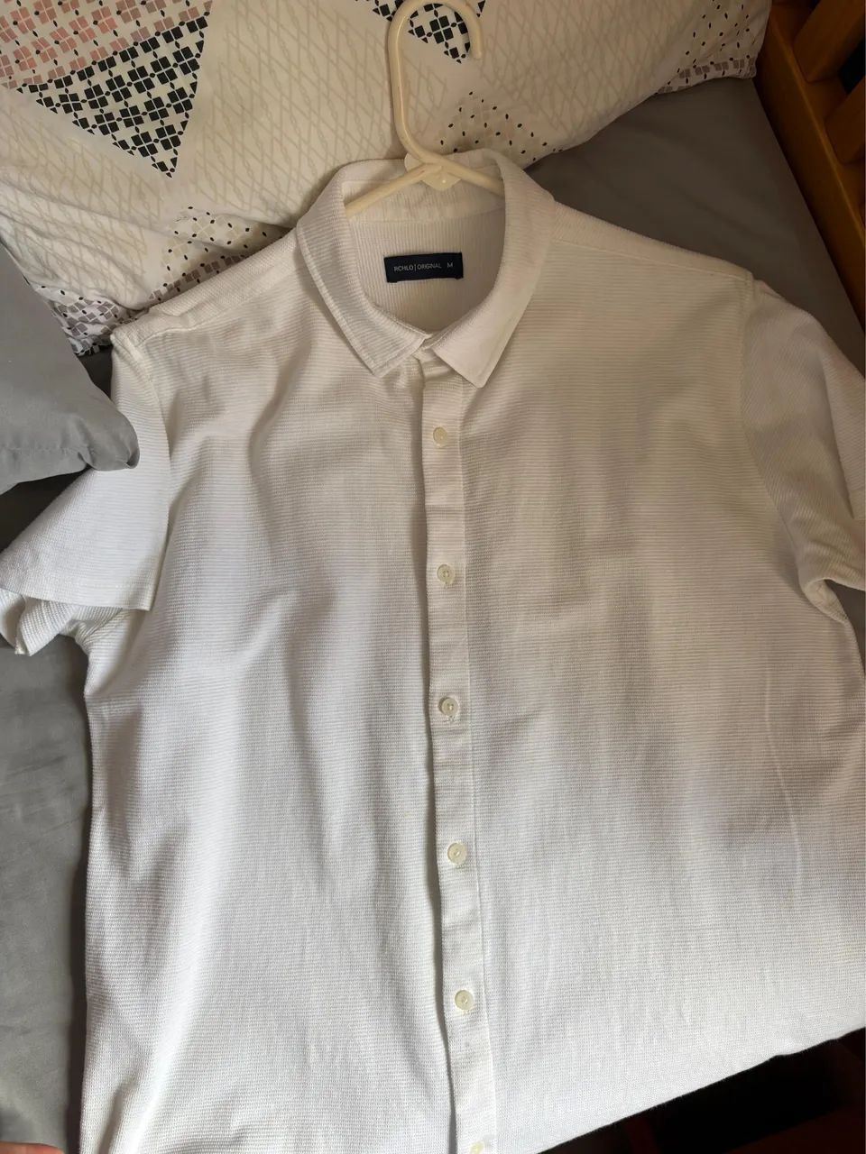 camisa botão branca M
