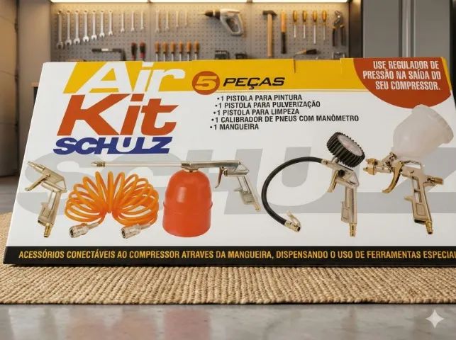 Kit Acessórios Compressor Schulz Air Kit 5 Peças - Pintura