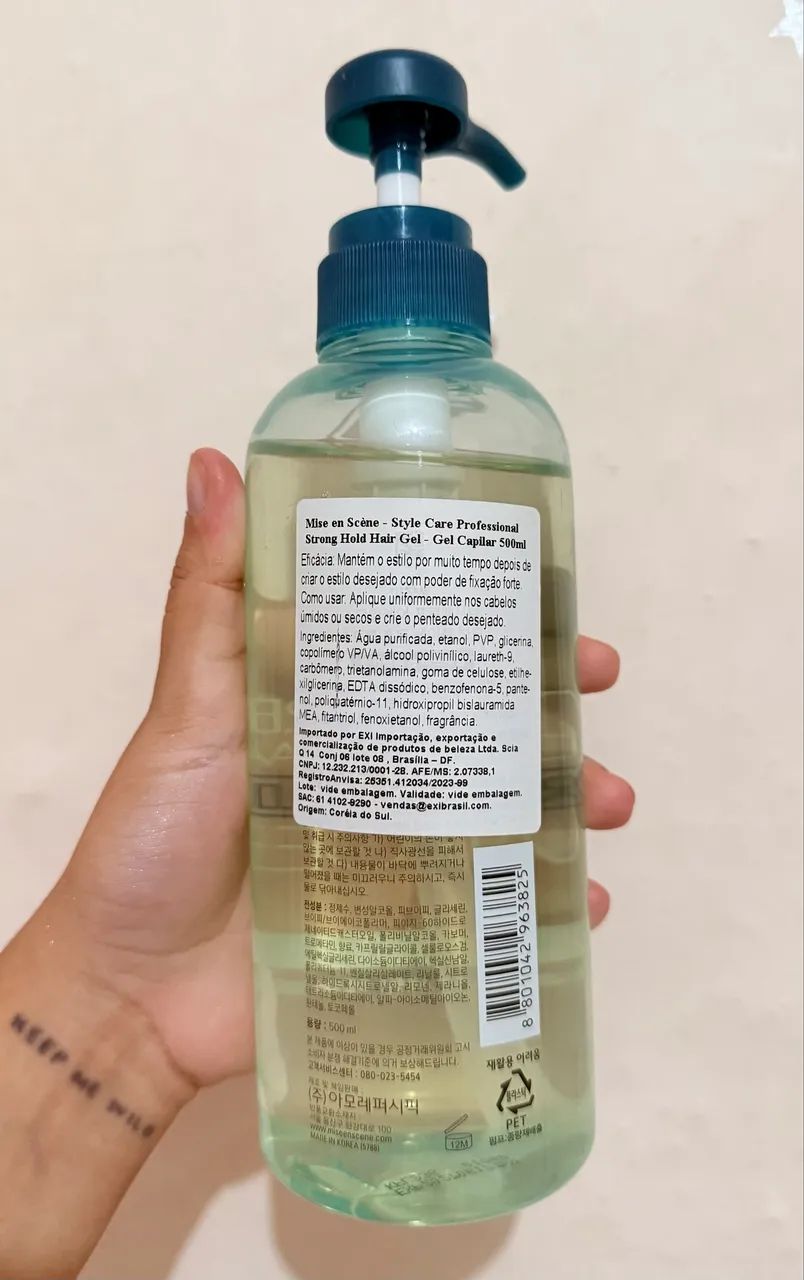 Gel fixador de cabelo coreano Mise en scene 500ml - Foto 2