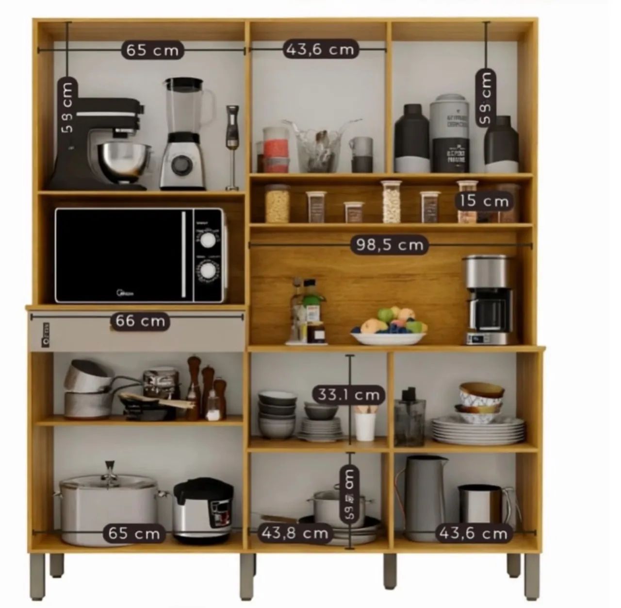 Armário de cozinha Pratic 1,58m - Foto 4