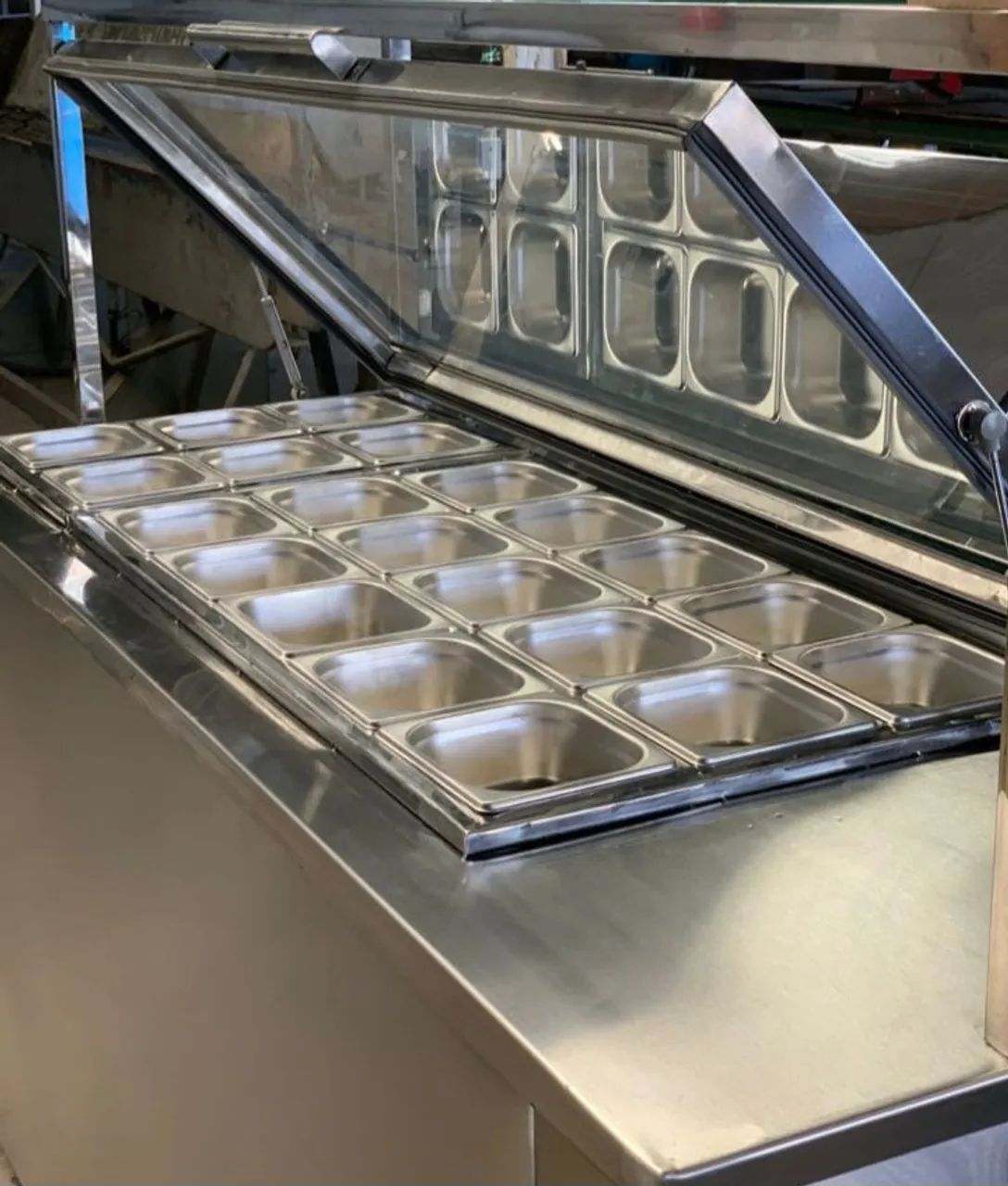 Buffet self service para sua sorveteria e açaíteria totalmente em aço inox 
