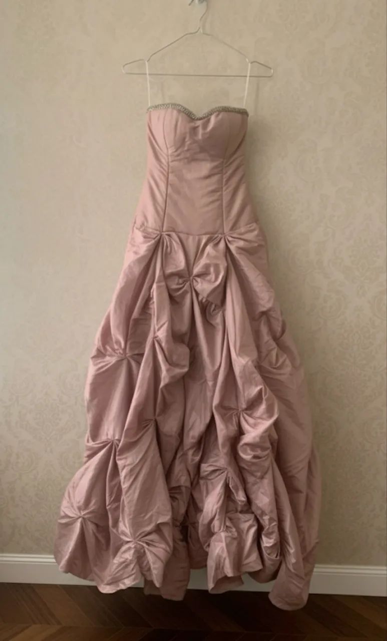Vestido de festa rosê, usado uma vez - Foto 3