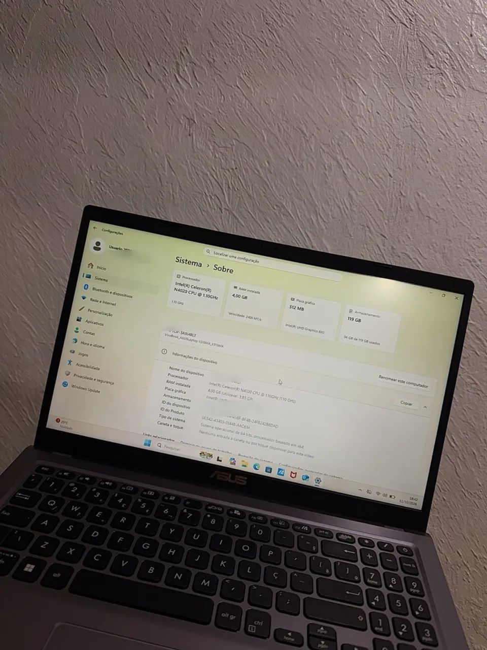 Notebook Asus - Perfeitas condições  - Foto 4
