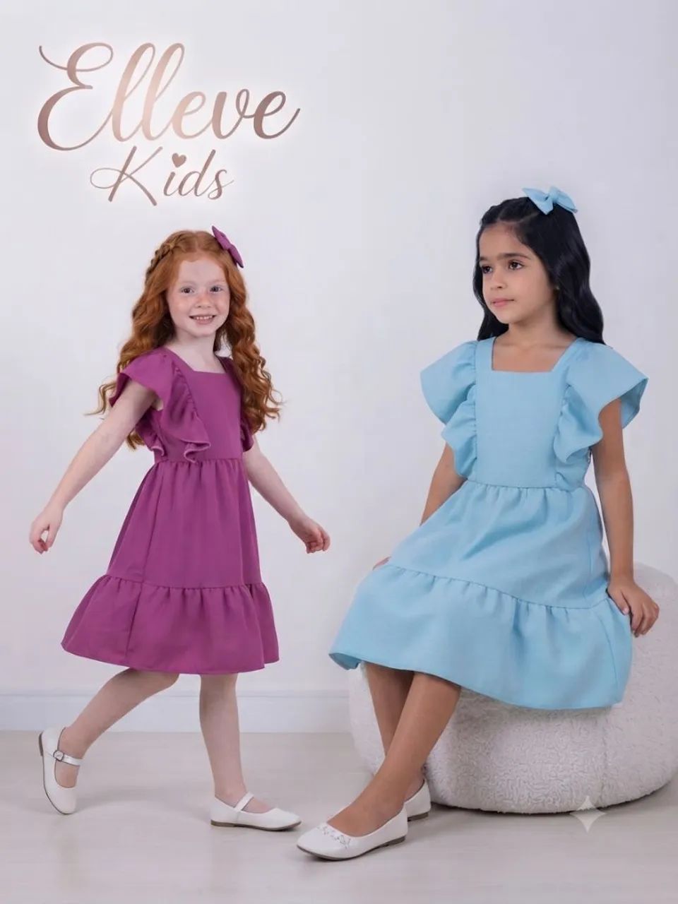 vestido infantil elegante com laço 