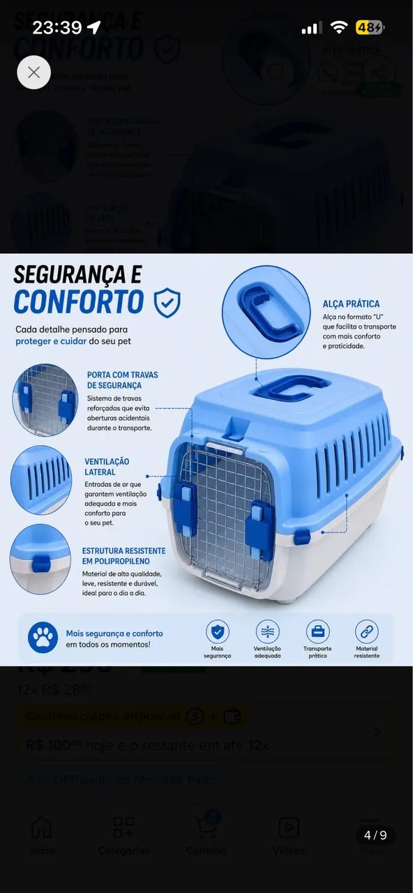 CAIXA TRANSPORTE PET GULLIVER - Foto 4