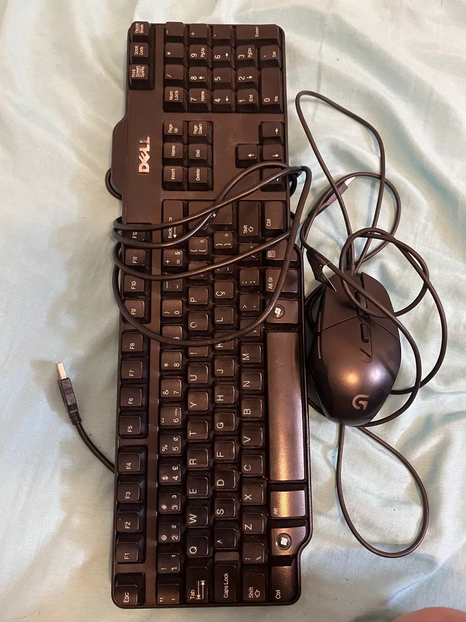 Teclado e mouse Dell e Logitech