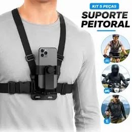 Suporte Peitoral para Gravação com Celular GoPro e Câmera Esportiva