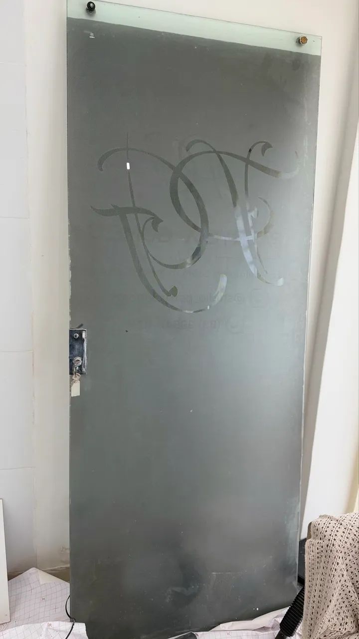 Porta de vidro completa 