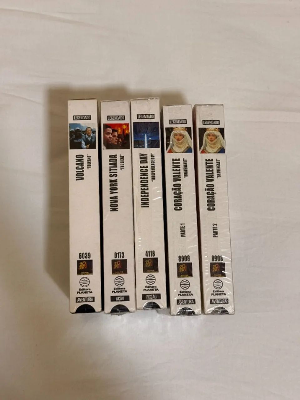 Kit VHS Lacrados - Coração Valente, Independence Day, Nova York