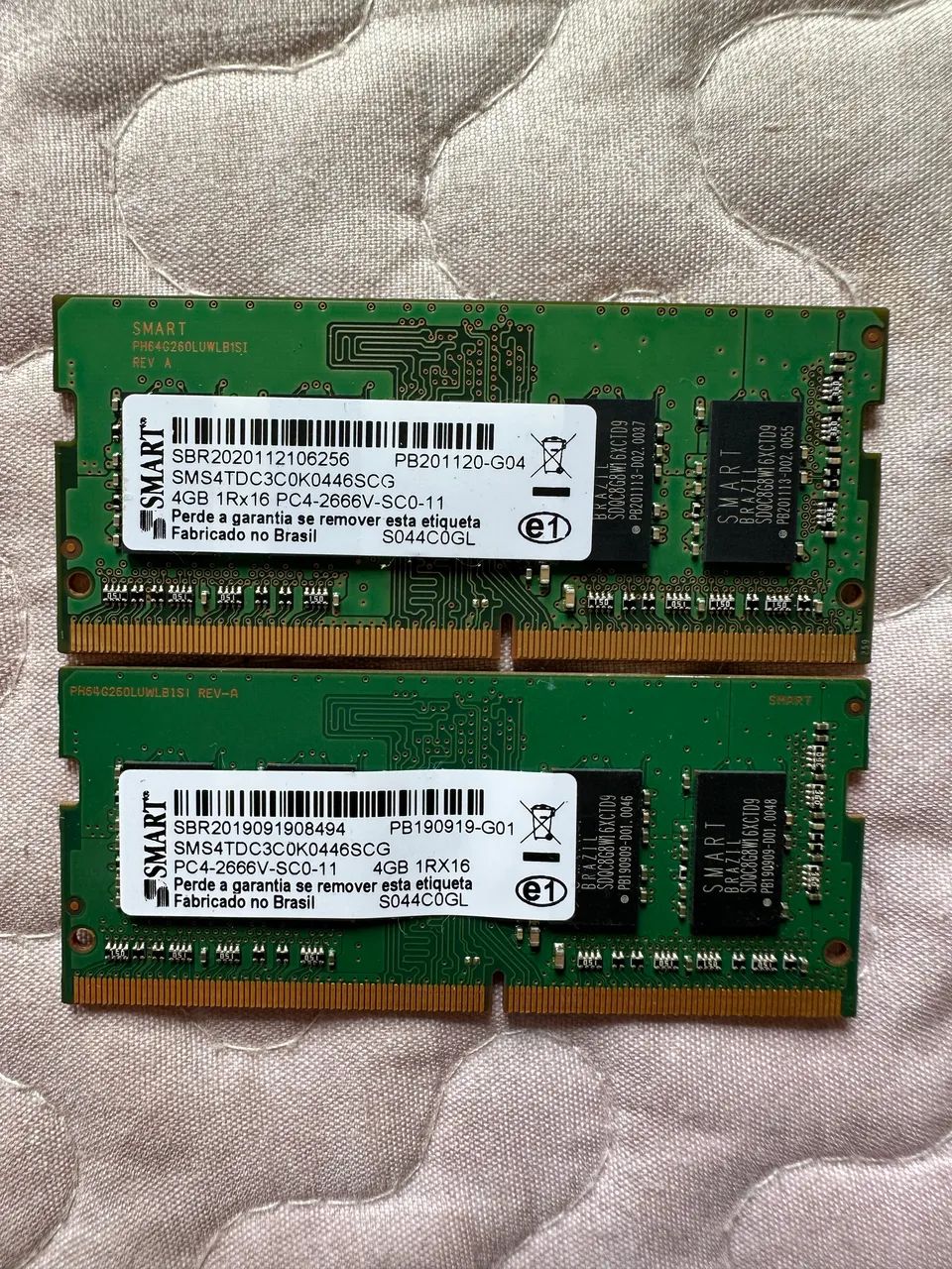 Vendo 2x4 gb ddr4 2666