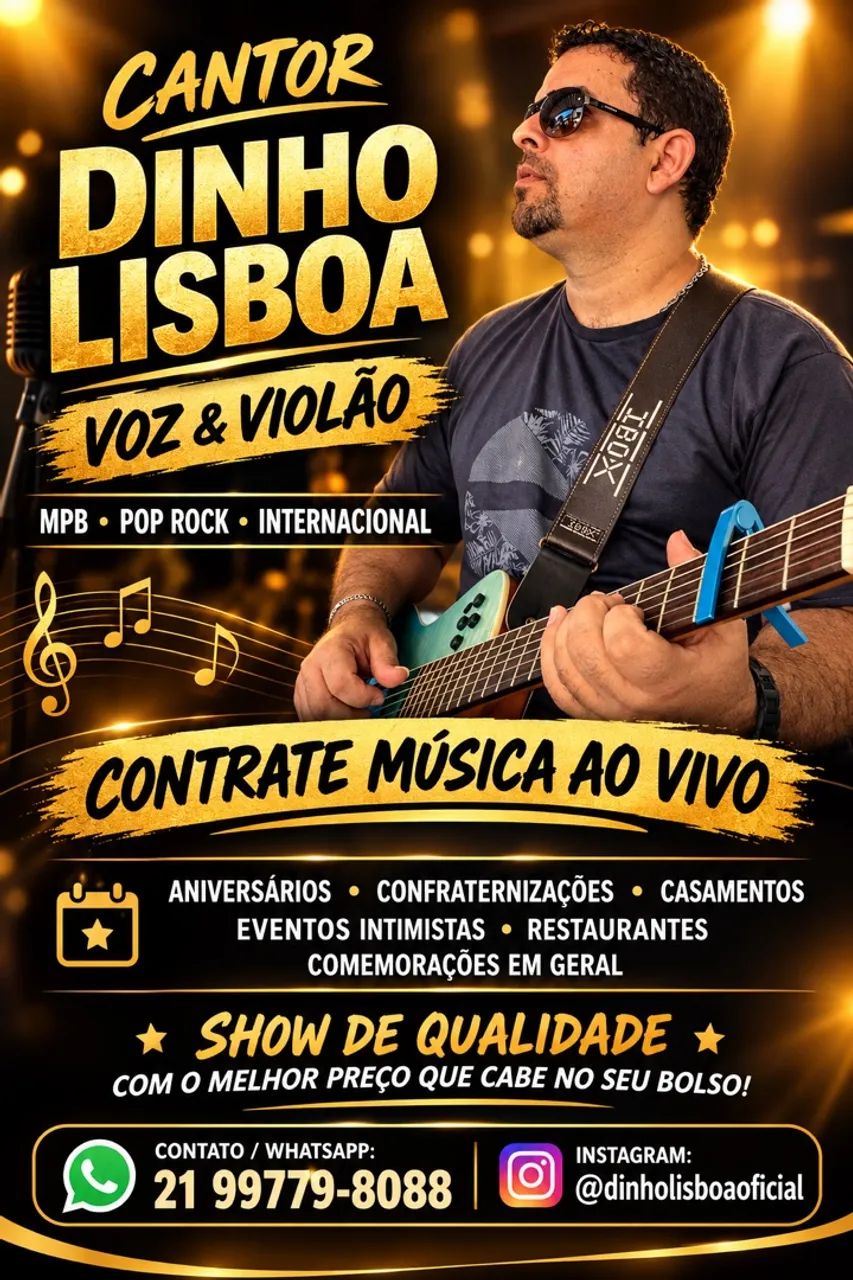 Cantor Voz e Violão pro seu evento