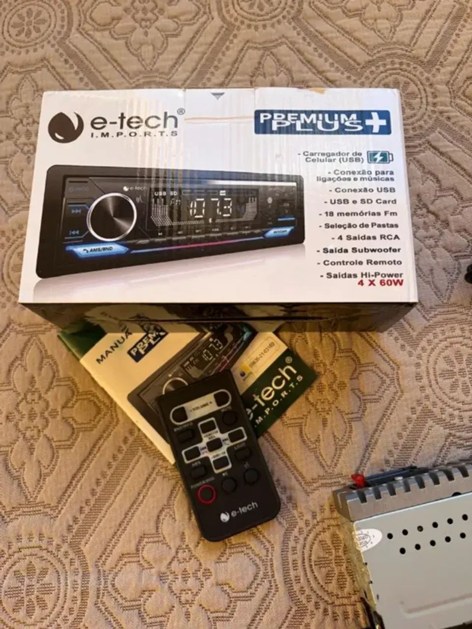 Som Automotivo E-tech Mp3 Premium Plus Usb Bluetooth 4x60w - Foto 4