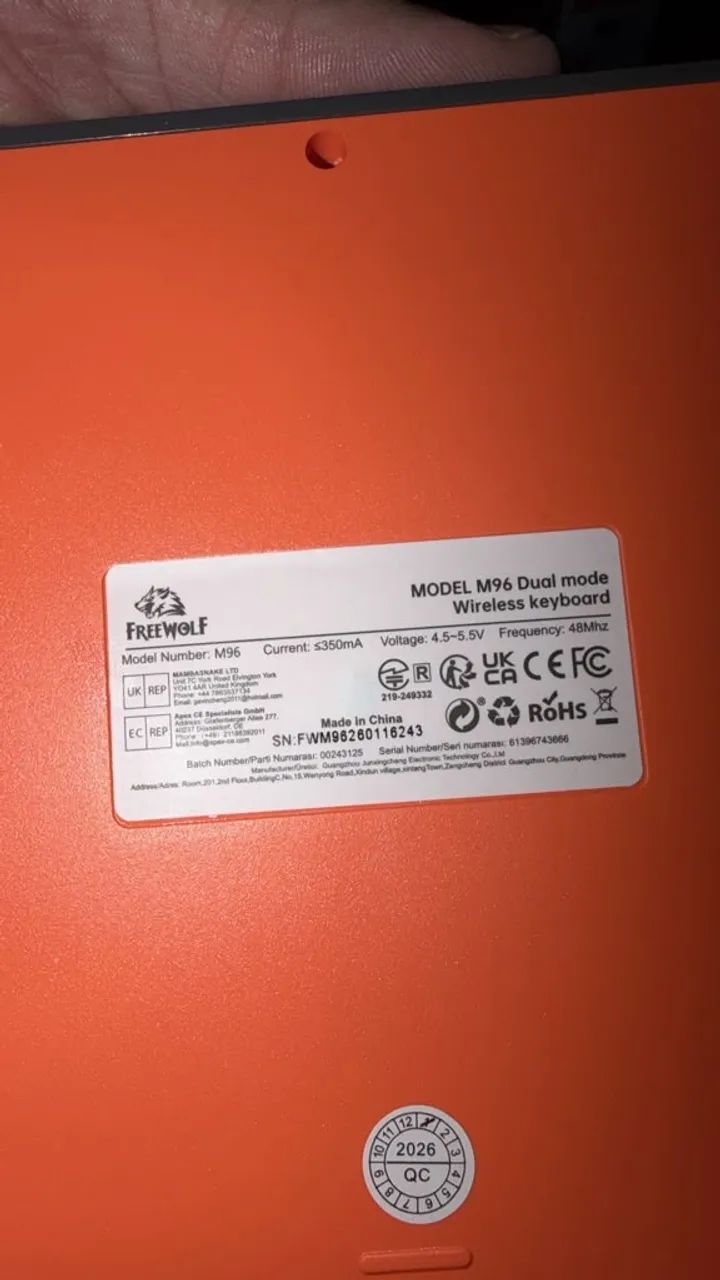 Teclado FreeWolf M96 Wireless com Display + Knob - Foto 2