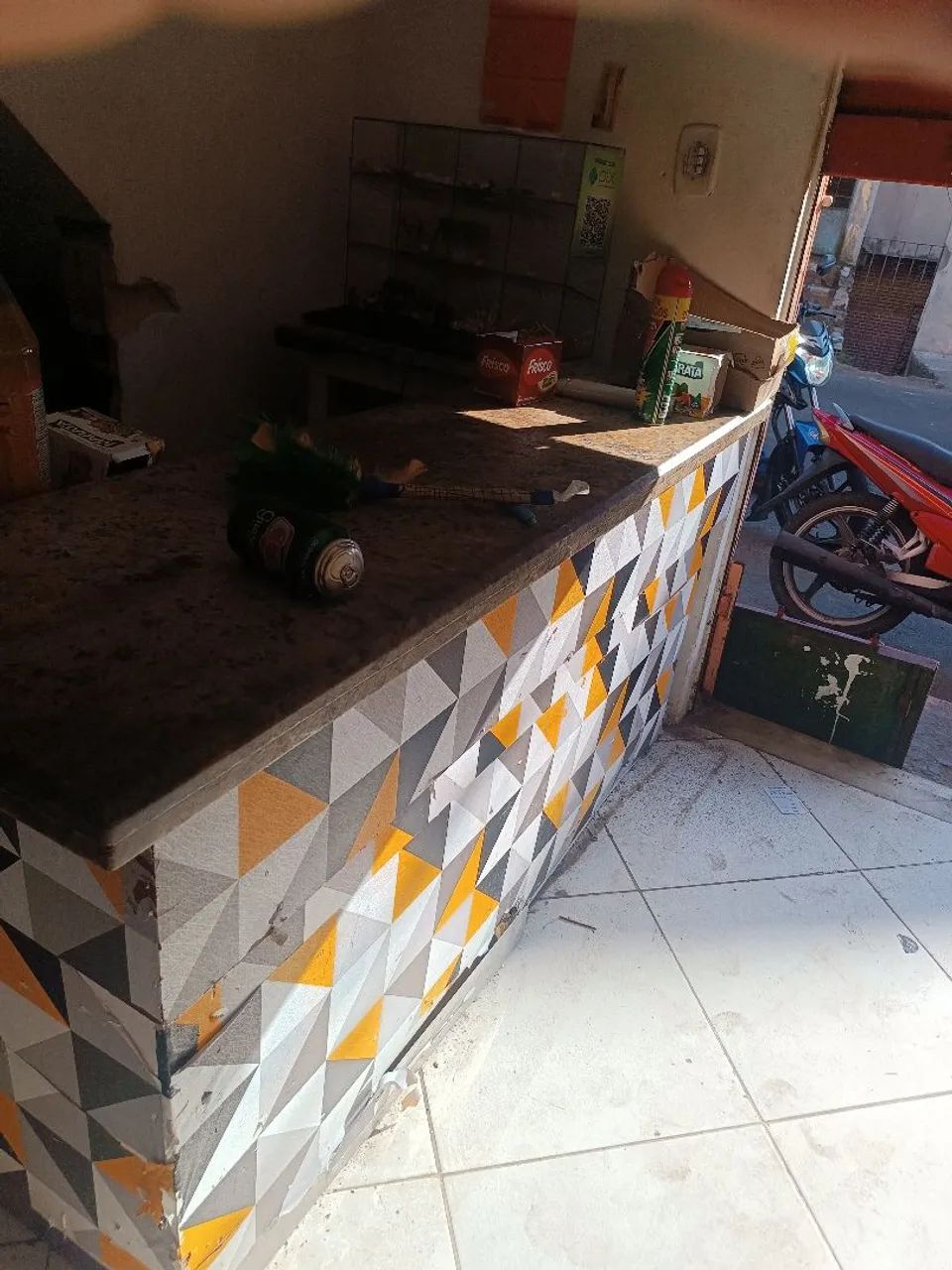 Caixa de mercado em mármore 