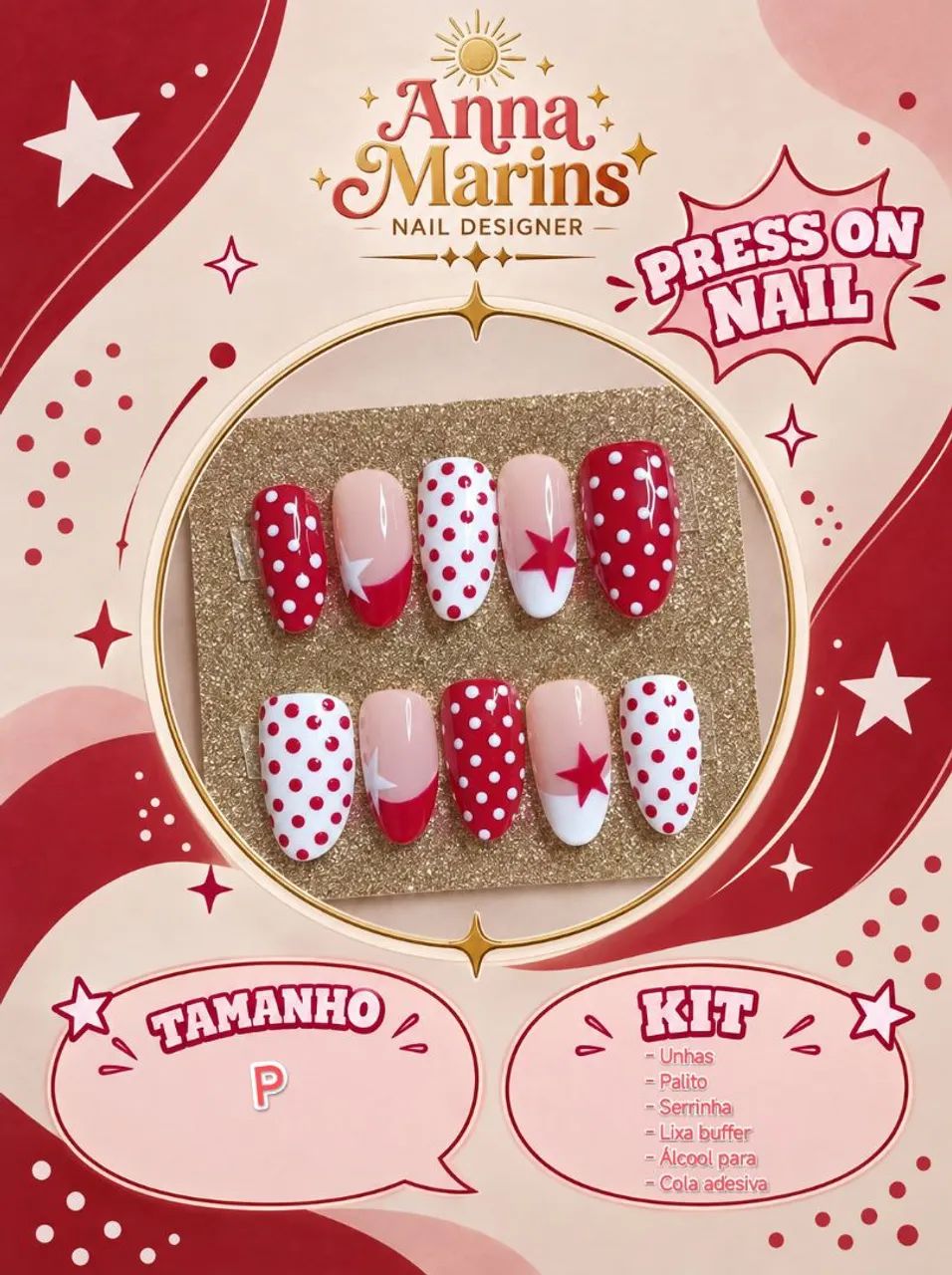 Press on nail (Postiça Artesanal)