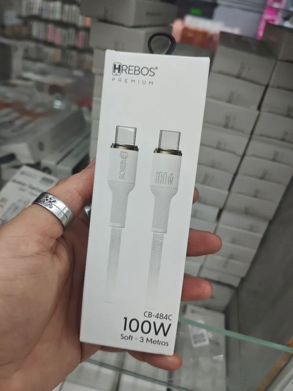Cabo de Carga Tipo C 100W - 3 Metros