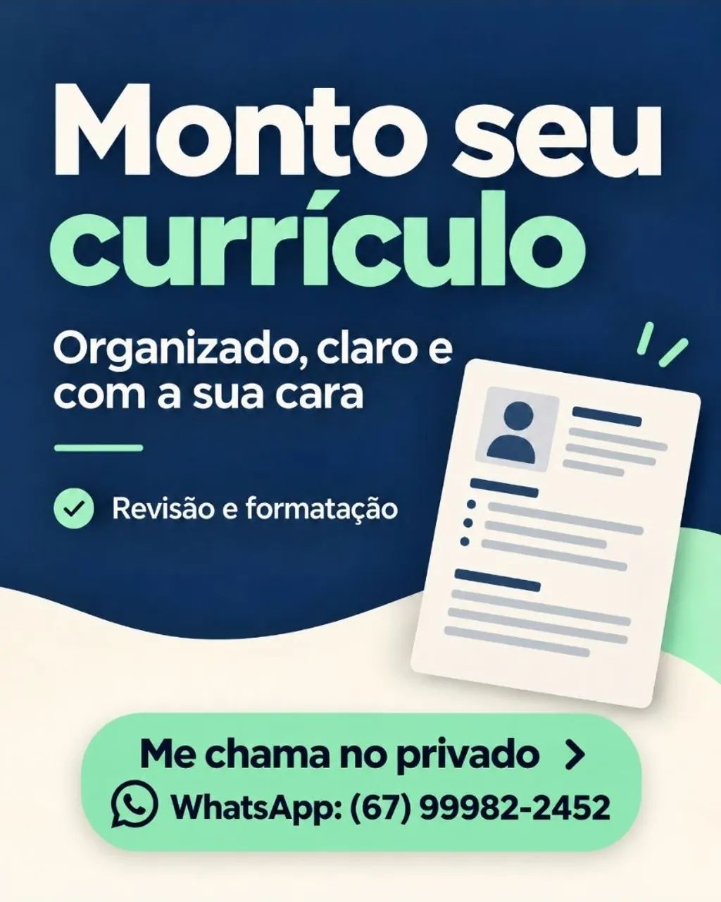 Monto seu currículo profissional!