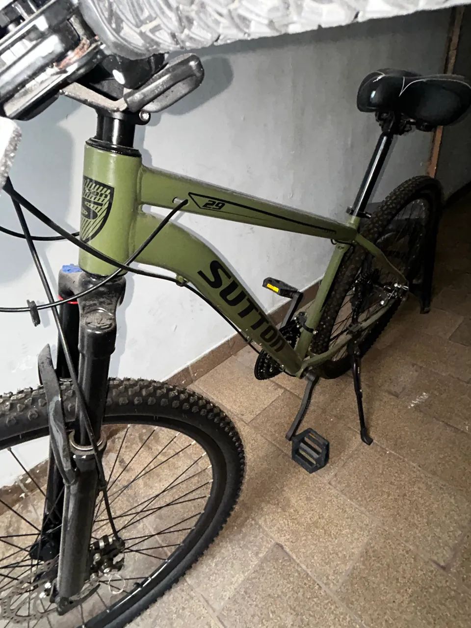 Bicicleta aro 29 verde militar