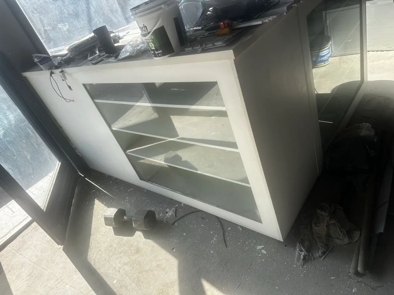 Balcão Branco em L 