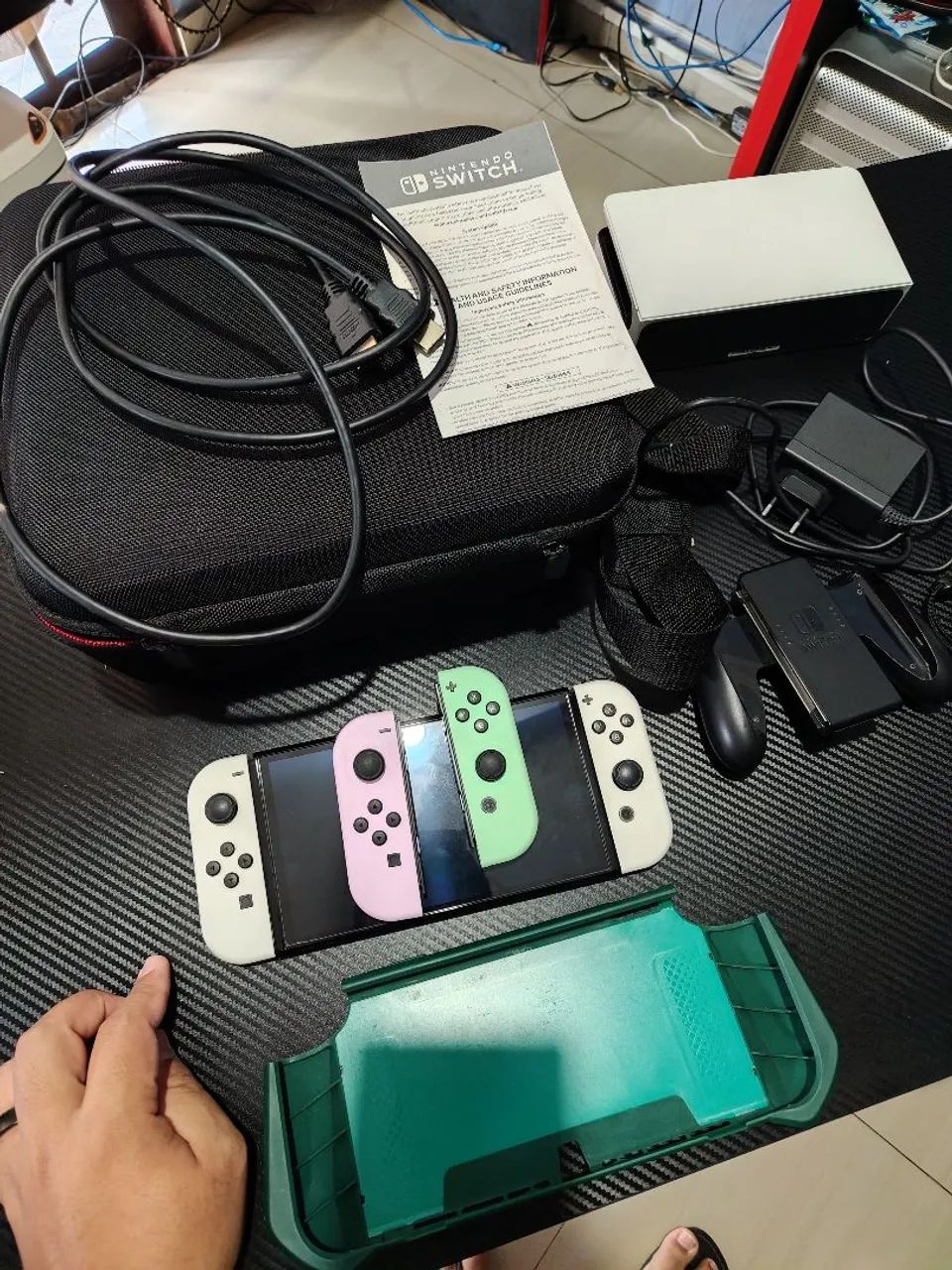 Nintendo switch oled desbloqueado + acessórios  - Foto 4