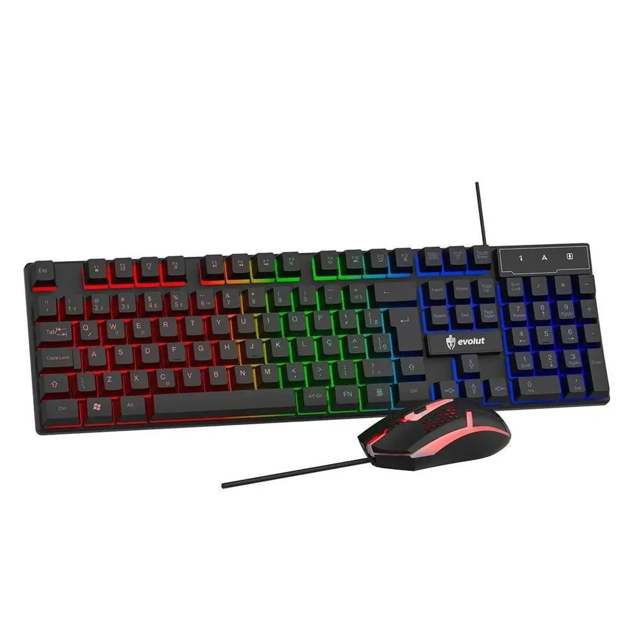 Kit mouse teclado gamer rgb com luzes