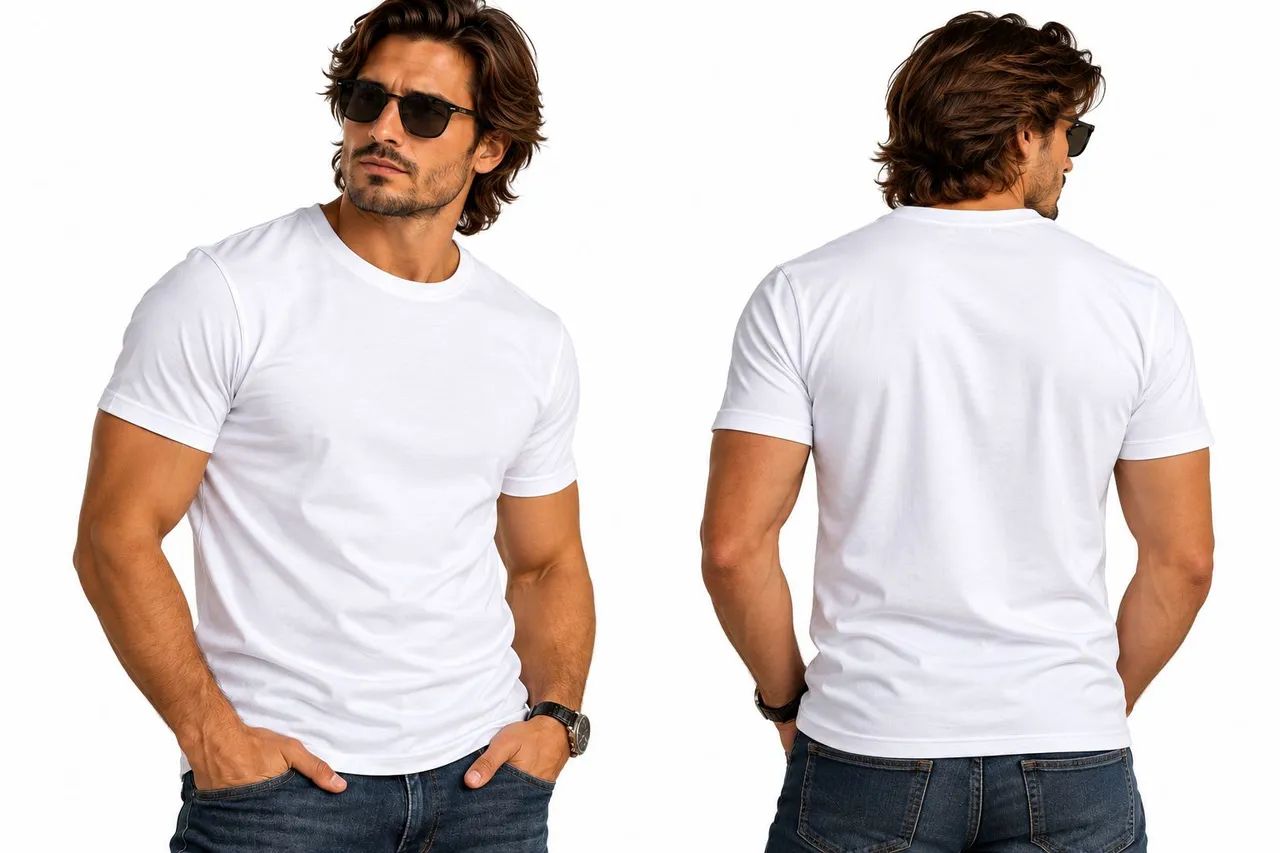 Camiseta branca lisa - Foto 2