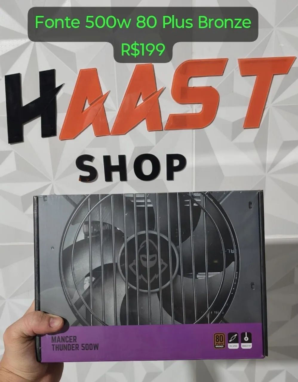 Fonte 500w 80 Plus Bronze Novo