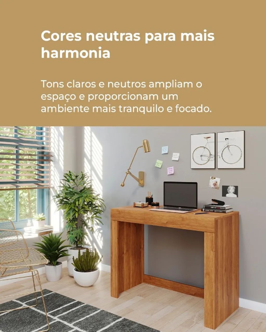 *Escrivaninha Permóbili Cleo com Gaveta