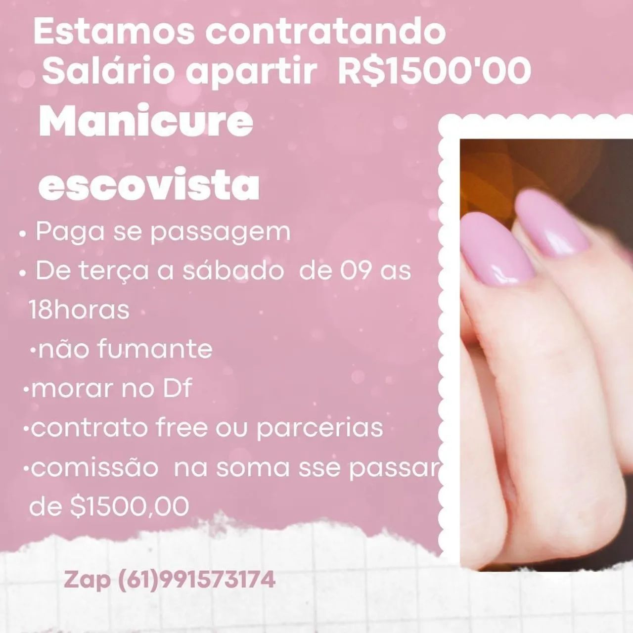 Contrata manicure escovista