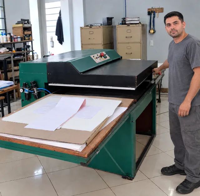 Prensa de Sublimação pneumática 080x110
