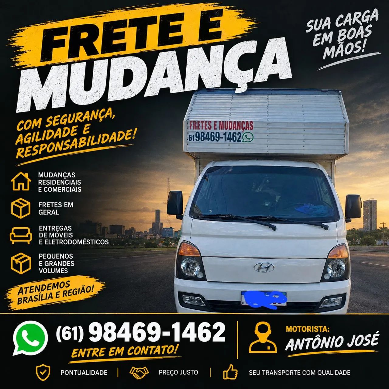 frete e mudança (enviar mensagem no whatsapp ou ligar)