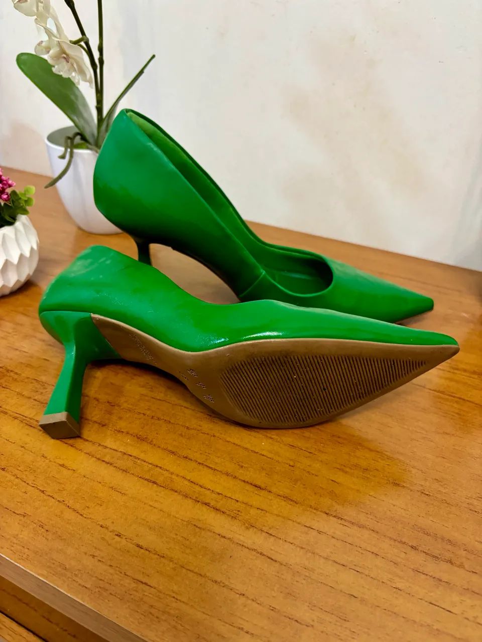 Sapato Scarpin Verde 35 - Foto 3