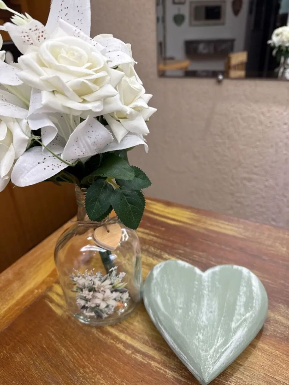 vaso de flores com base de coração - Foto 4