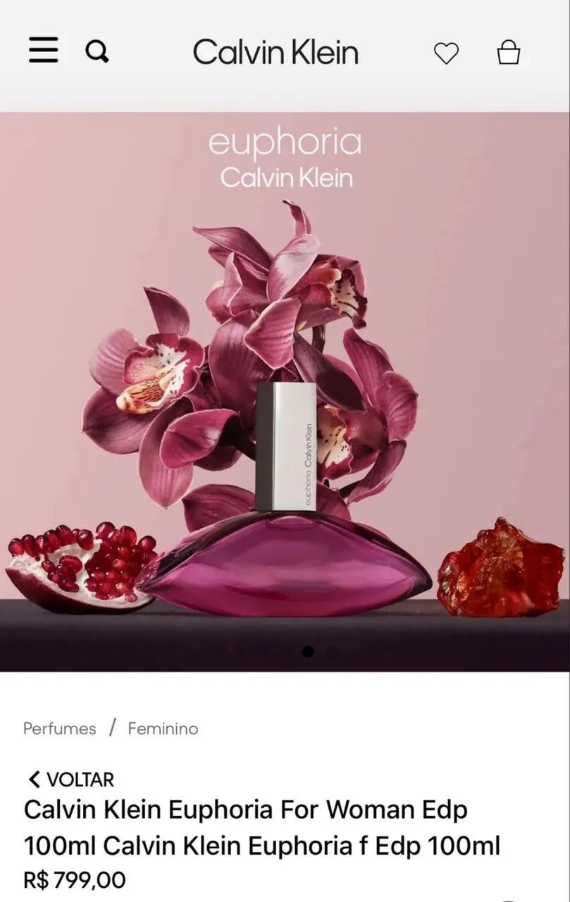 Euphoria Calvin Klein Eau de Parfum - Perfume Feminino 100ml