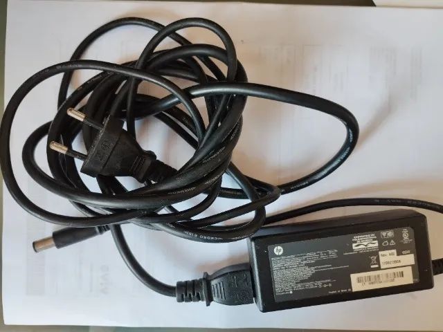 Vendo fonte de notebook hp original 18.5v 65w - Foto 2