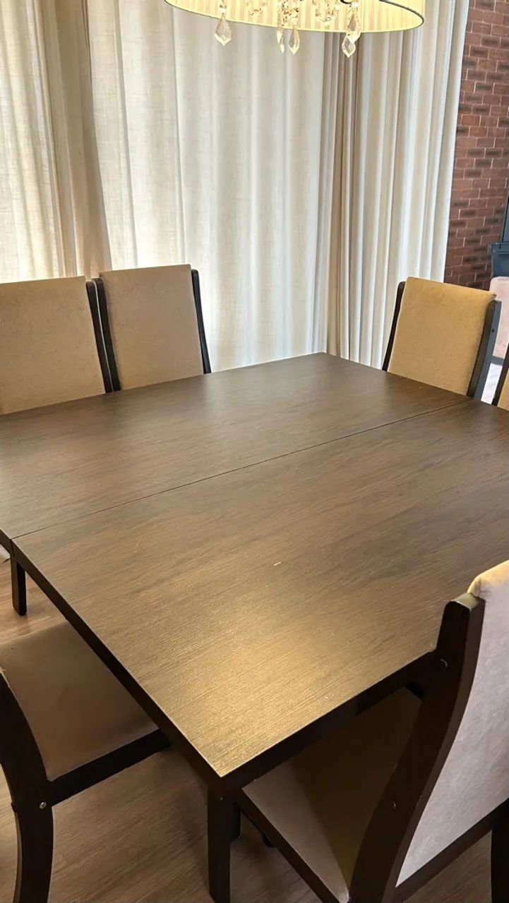 mesa madeira 8 lugares quadrada  - Foto 3