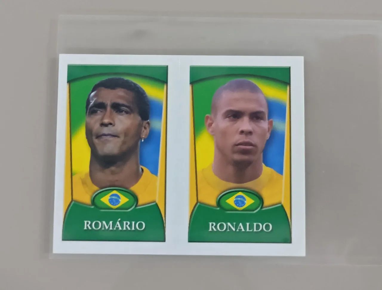 Figurinha rara Copa 2002 Ronaldo e Romário Original 