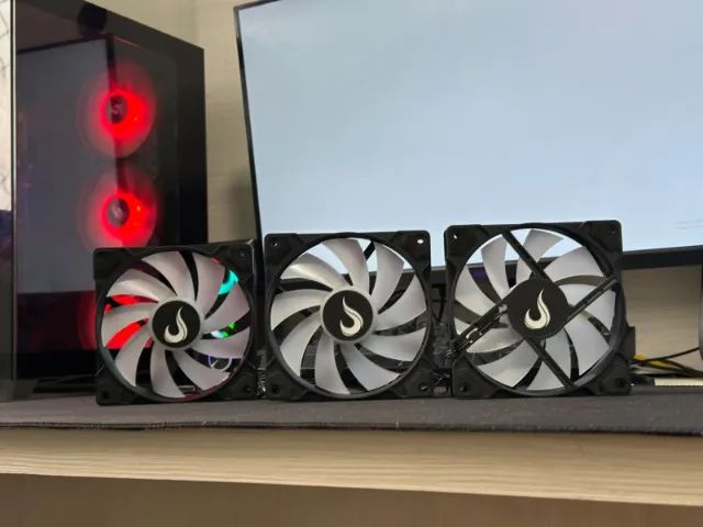Kit Fan Rise Mode Led Black Rainbow - Foto 5